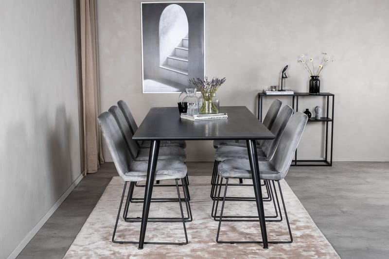 Ruokailuryhmä Larrinzar 180 cm 6 Allepuz tuolia - Huonekalut - Pöytä & ruokailuryhmä - Ruokailuryhmä