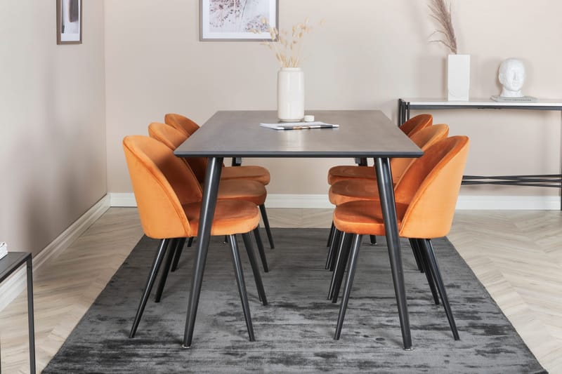 Ruokailuryhmä Larrinzar 180 cm 6 Pombriego tuolia - Huonekalut - Pöytä & ruokailuryhmä - Ruokailuryhmä