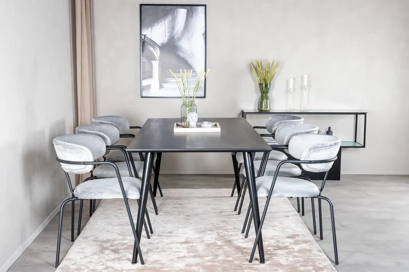 Ruokailuryhmä Larrinzar 180 cm 6 Pombriego tuolia, undefined