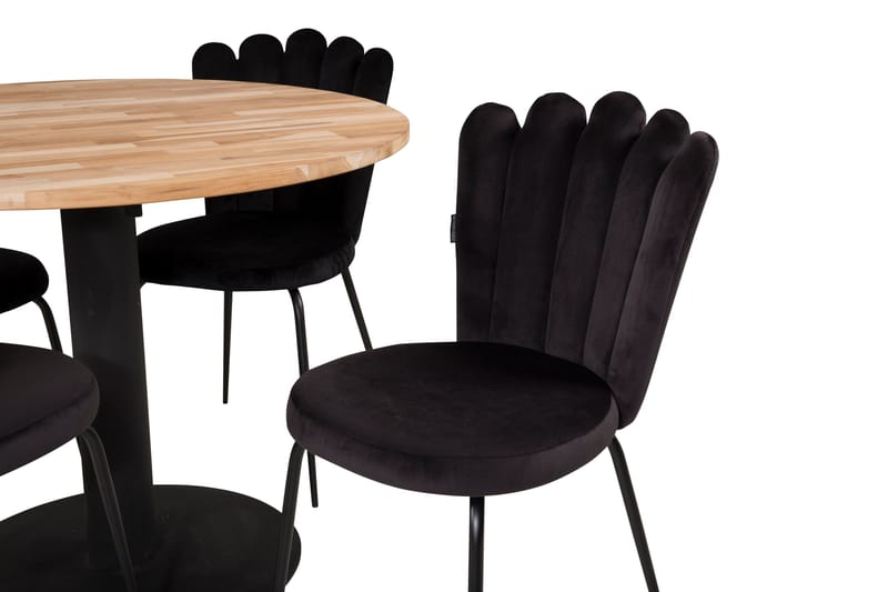 Ruokailuryhmä Laura 4 Limhamn Ruokatuolia Musta - Furniture Fashion - Huonekalut - Pöytä & ruokailuryhmä - Ruokailuryhmä