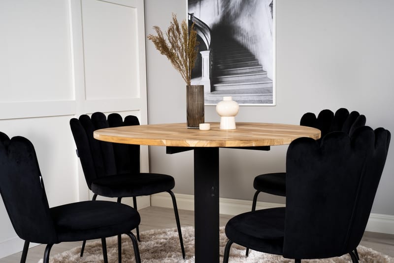 Ruokailuryhmä Laura 4 Limhamn Ruokatuolia Musta - Furniture Fashion - Huonekalut - Pöytä & ruokailuryhmä - Ruokailuryhmä