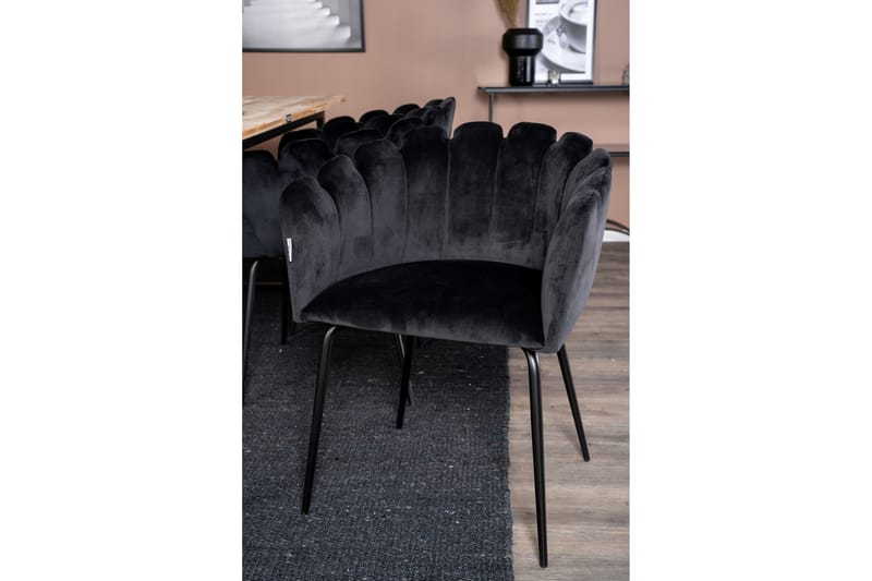 Ruokailuryhmä Laura 6 Limhamn Ruokatuolia Musta - Furniture Fashion - Huonekalut - Pöytä & ruokailuryhmä - Ruokailuryhmä