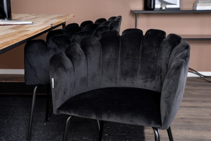 Ruokailuryhmä Laura 6 Limhamn Ruokatuolia Musta - Furniture Fashion - Huonekalut - Pöytä & ruokailuryhmä - Ruokailuryhmä