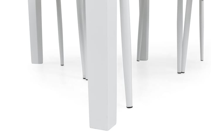 Ruokailuryhmä Lowisa 150 cm 4 Fred tuolia - Valkoinen - Ruokailuryhmä