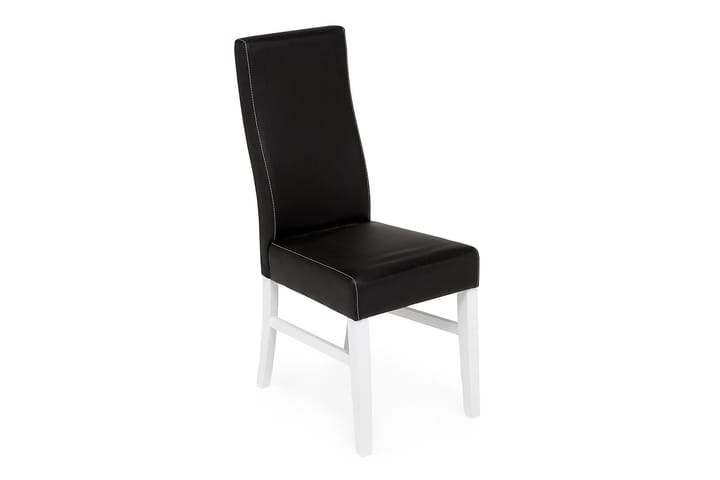 Ruokailuryhmä Lowisa 6 Max tuolia - Valkoinen/Musta PU - Ruokailuryhmä