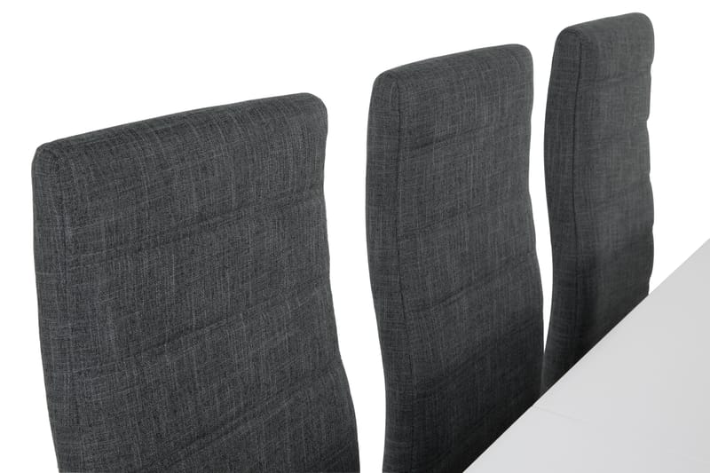 Ruokailuryhmä Lowisa Jatkettava 150 cm 6 Jack tuolia - Valkoinen/Harmaa/Kromi - Huonekalut - Pöytä & ruokailuryhmä - Ruokailuryhmä