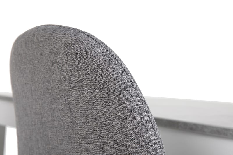 Ruokailuryhmä Montague 140 cm 4 Naira tuolia - Betoni/Valkoinen/Harmaa/Kromi - Huonekalut - Pöytä & ruokailuryhmä - Ruokailuryhmä
