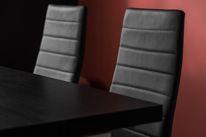 Ruokailuryhmä Mueller 4 Fred tuolia - Musta/Valkoinen - Ruokailuryhmä