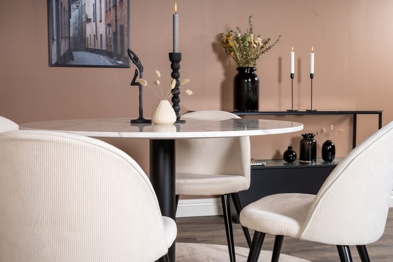 Ruokailuryhmä Netanya 106 cm 4 Chantor Ruokatuolia - Huonekalut - Pöytä & ruokailuryhmä - Ruokailuryhmä