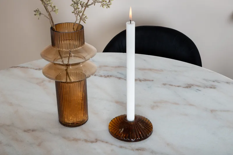 Ruokailuryhmä Netanya 106 cm Pyöreä 4 Matanza tuolia - Marmori/Valkoinen/Musta - Huonekalut - Pöytä & ruokailuryhmä - Ruokailuryhmä