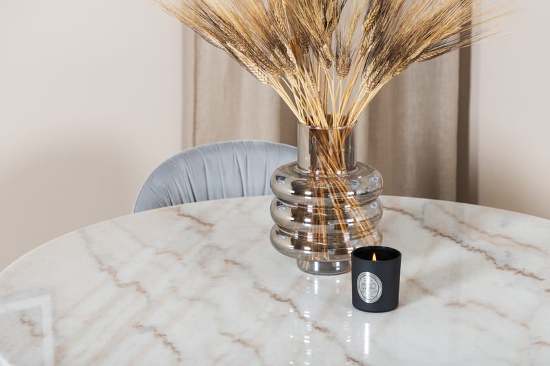 Ruokailuryhmä Netanya 106 cm Pyöreä Marmori 4 Matanza Tuol - Valkoinen/Musta/Harmaa - Huonekalut - Pöytä & ruokailuryhmä - Ruokailuryhmä