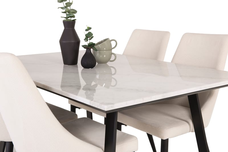 Ruokailuryhmä Netanya 4 Abran Ruokatuolia - Huonekalut - Pöytä & ruokailuryhmä - Ruokailuryhmä