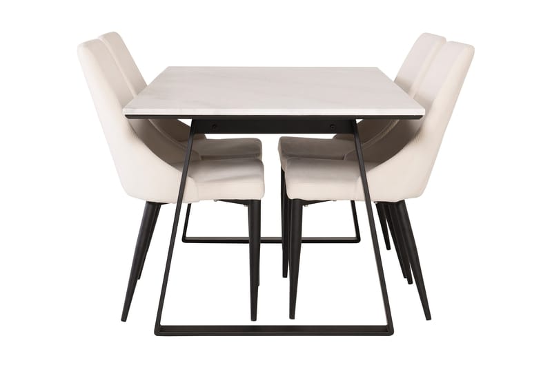 Ruokailuryhmä Netanya 4 Abran Ruokatuolia - Huonekalut - Pöytä & ruokailuryhmä - Ruokailuryhmä