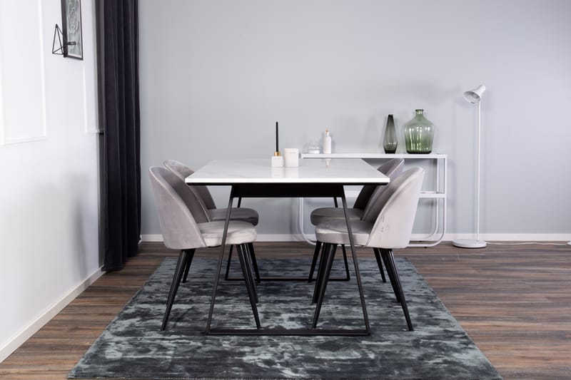 Ruokailuryhmä Netanya 4 Chantor Keittiötuolia Sametti - Huonekalut - Pöytä & ruokailuryhmä - Ruokailuryhmä