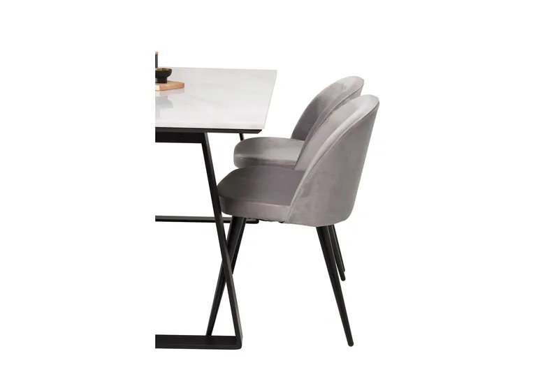 Ruokailuryhmä Netanya 4 Chantor Keittiötuolia Sametti - Huonekalut - Pöytä & ruokailuryhmä - Ruokailuryhmä