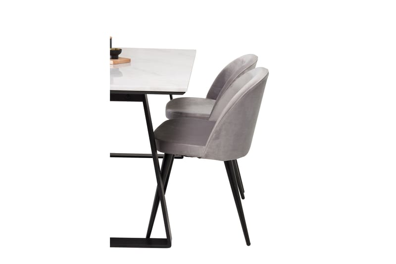 Ruokailuryhmä Netanya 4 Chantor Keittiötuolia Sametti - Huonekalut - Pöytä & ruokailuryhmä - Ruokailuryhmä