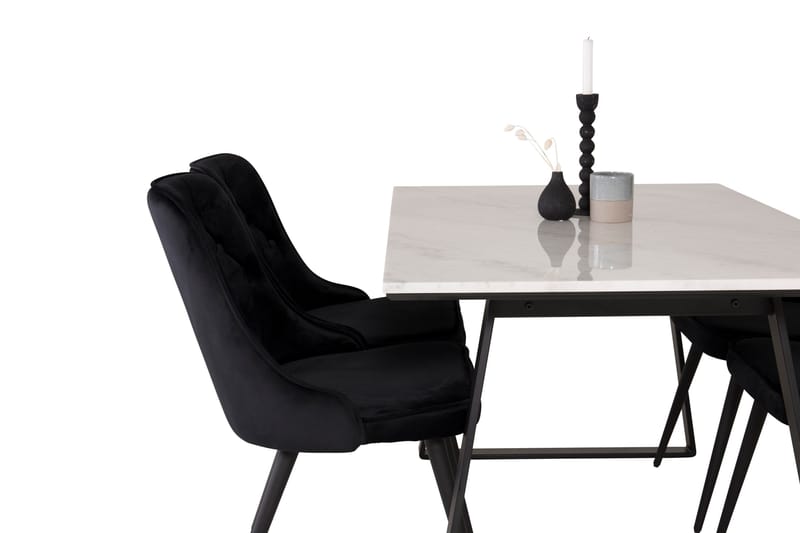 Ruokailuryhmä Netanya 4 Chantor Lyx Samettituolia - Huonekalut - Pöytä & ruokailuryhmä - Ruokailuryhmä