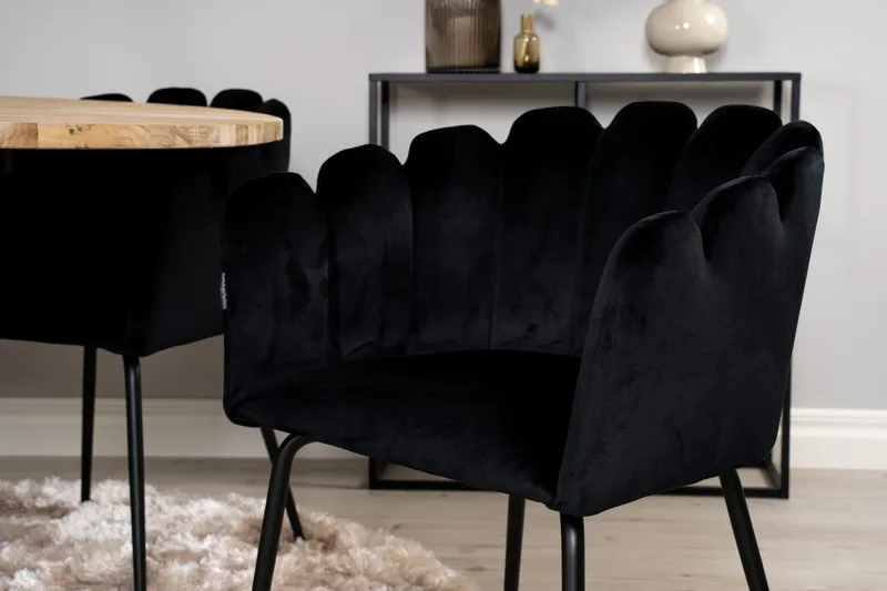 Ruokailuryhmä Niccole 140 cm Pyöreä 4 Tommy tuolia, undefined