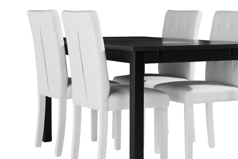 Ruokailuryhmä Octavia 140 cm 4 Sonnarp tuolia - Musta - Huonekalut - Pöytä & ruokailuryhmä - Ruokailuryhmä