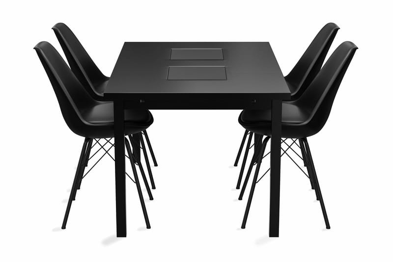 Ruokailuryhmä Octavia 140 cm Jatkettava 4 Scale tuolia - Huonekalut - Pöytä & ruokailuryhmä - Ruokailuryhmä