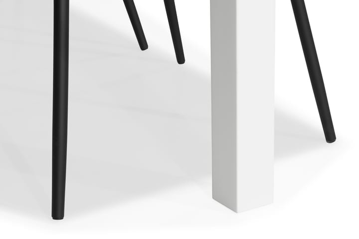 Ruokailuryhmä Octavia 180 cm Jatkettava 6 Gerardo tuolia Sam - Valkoinen/T.Sin/Mustat Jalat - Ruokailuryhmä
