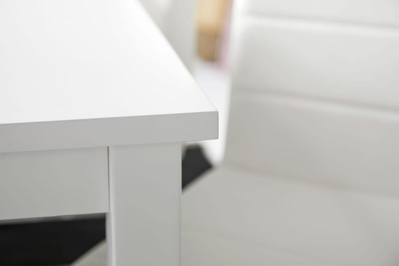 Ruokailuryhmä Octavia 180 cm Jatkettava 6 Jack tuolia - Valkoinen/PU/Kromi - Huonekalut - Pöytä & ruokailuryhmä - Ruokailuryhmä