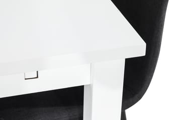Ruokailuryhmä Octavia 180 cm Jatkettava 6 Naira tuolia - Valkoinen/Musta - Huonekalut - Pöytä & ruokailuryhmä - Ruokailuryhmä