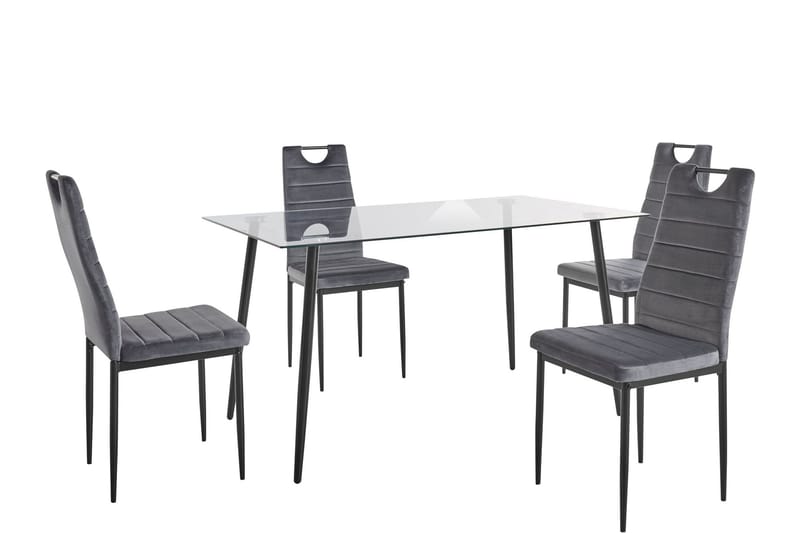Ruokailuryhmä Quincy 140 cm - Harmaa - Huonekalut - Pöytä & ruokailuryhmä - Ruokailuryhmä