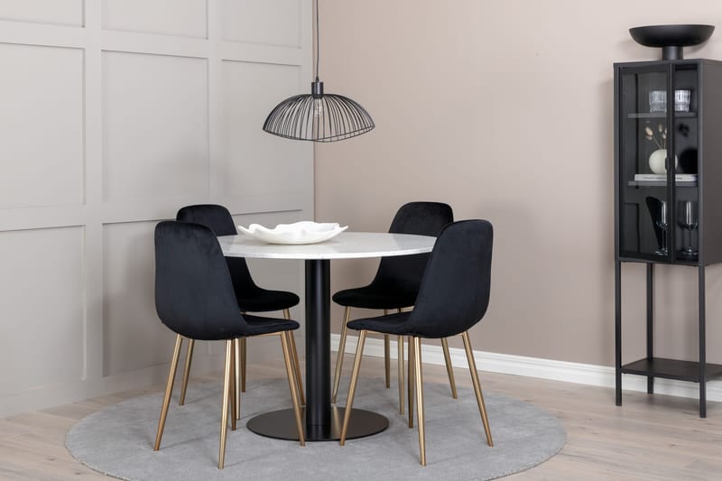 Ruokailuryhmä Razzia 106 cm Pyöreä + 4 Pontus ruokatuolia