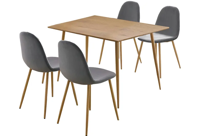 Ruokailuryhmä Reddeer 120 cm, Harmaa/Luonnonväri