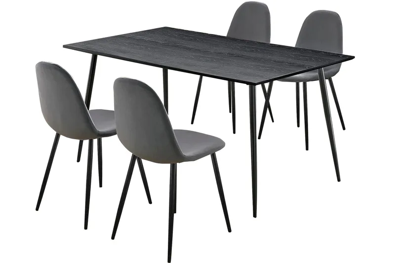 Ruokailuryhmä Reddeer 160 cm, Antrasiitti/Musta