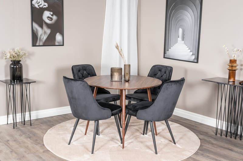 Ruokailuryhmä Ridones 100 cm Pyöreä + 4 Valera ruokatuolia, undefined