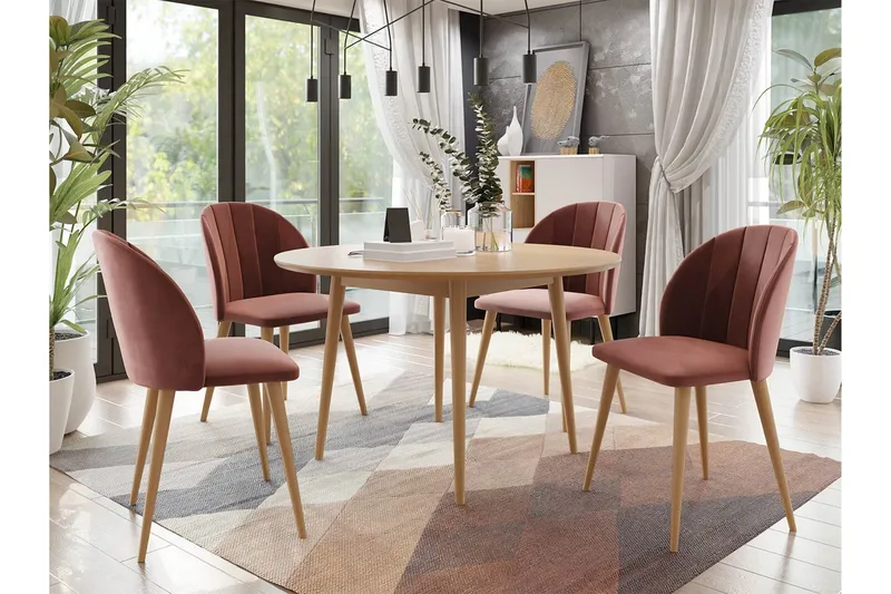 Ruokailuryhmä - Roosa - Huonekalut - Pöytä & ruokailuryhmä - Ruokailuryhmä