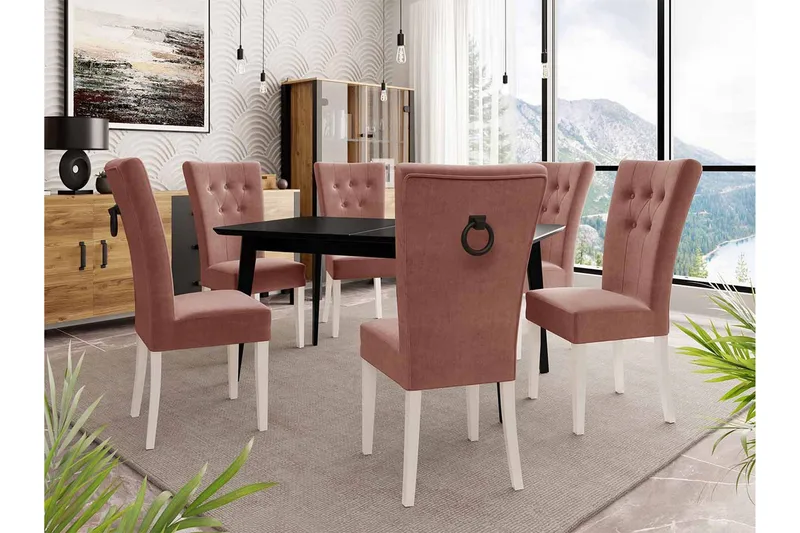 Ruokailuryhmä - Roosa - Huonekalut - Pöytä & ruokailuryhmä - Ruokailuryhmä