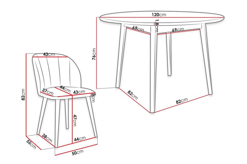 Ruokailuryhmä - Sininen - Huonekalut - Pöytä & ruokailuryhmä - Ruokailuryhmä