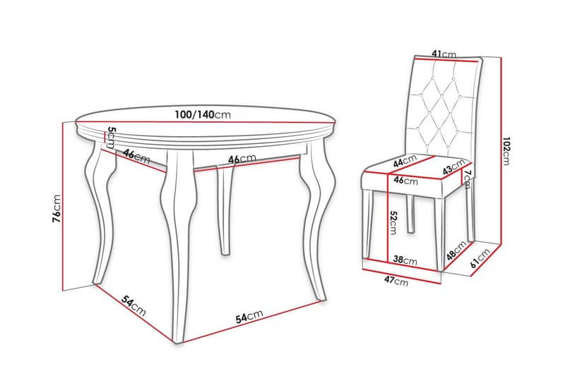 Ruokailuryhmä - Sininen - Huonekalut - Pöytä & ruokailuryhmä - Ruokailuryhmä
