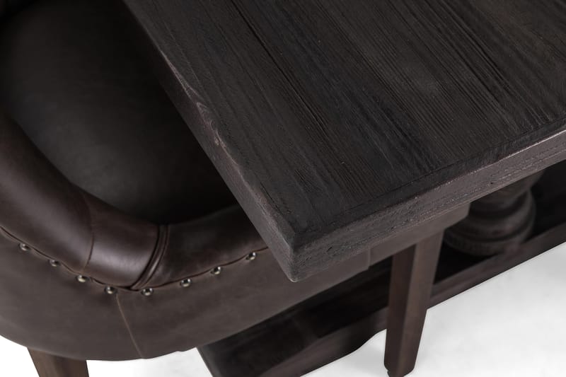 Ruokailuryhmä Suzon 200 cm 6 Hermione tuolia - Vintage puu/Ruskea - Huonekalut - Pöytä & ruokailuryhmä - Ruokailuryhmä