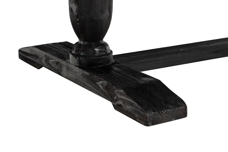 Ruokailuryhmä Suzon 200 cm 6 Lossmen tuolia Keinonahka - Ruskea - Huonekalut - Pöytä & ruokailuryhmä - Ruokailuryhmä