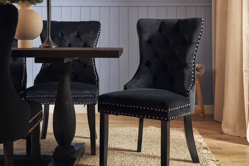 Ruokailuryhmä Suzon 200 cm 6 Lossmen tuolia Sametti - Ruskea - Säilytys - Säilytyskalusteet - Senkki