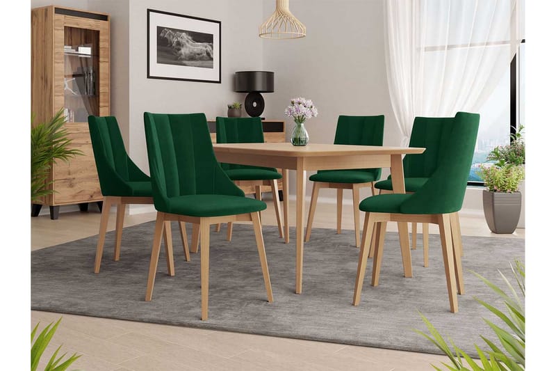 Ruokailuryhmä - Vihreä - Huonekalut - Pöytä & ruokailuryhmä - Ruokailuryhmä