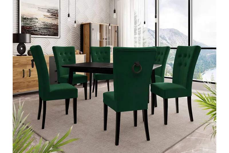 Ruokailuryhmä - Vihreä|Luonnonväri - Huonekalut - Pöytä & ruokailuryhmä - Ruokailuryhmä