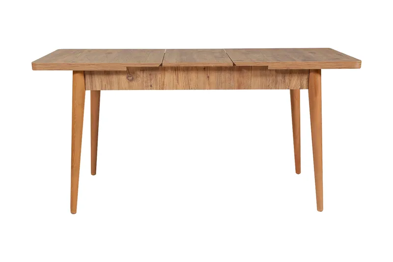 Ruokailuryhmä Vinadi Jatkettava 129 cm - Luonnonväri/Harmaa/Ruskea - Huonekalut - Pöytä & ruokailuryhmä - Ruokailuryhmä