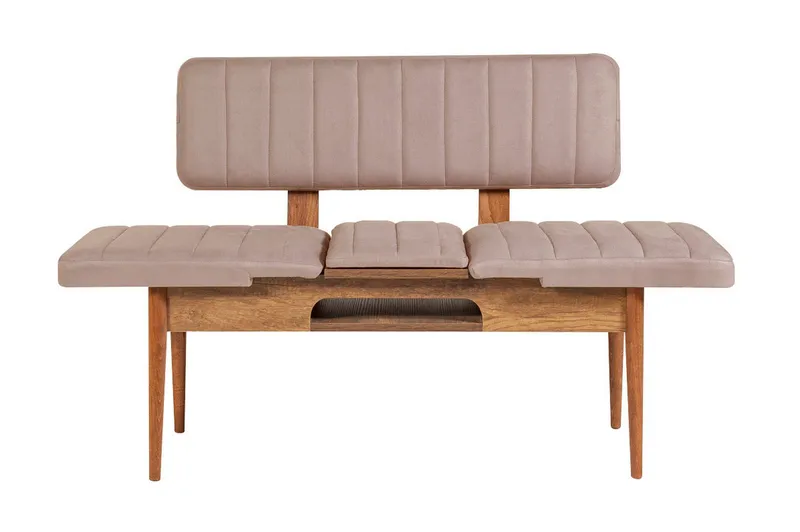 Ruokailuryhmä Vinadi Jatkettava 129 cm - Valkoinen/Harmaa - Huonekalut - Pöytä & ruokailuryhmä - Ruokailuryhmä