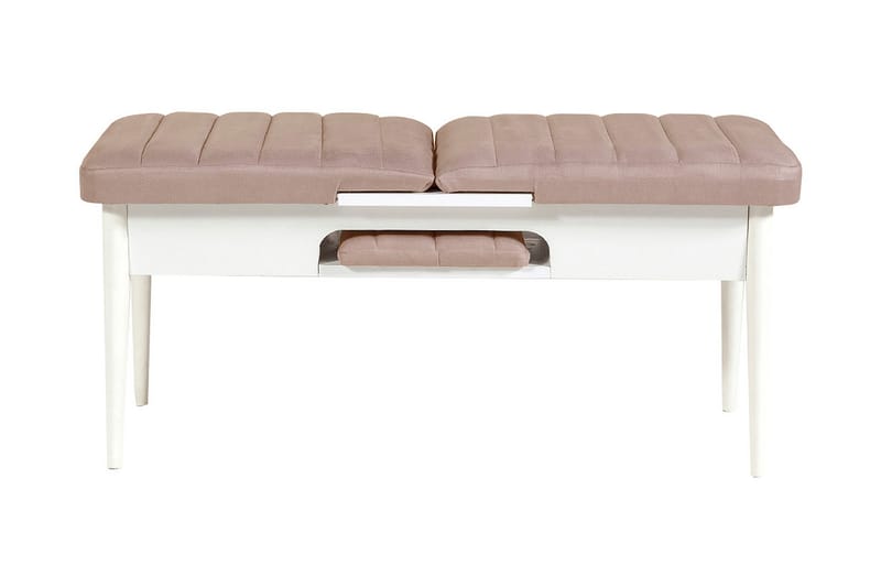 Ruokailuryhmä Vinadi Jatkettava 129 cm - Valkoinen/Harmaa - Huonekalut - Pöytä & ruokailuryhmä - Ruokailuryhmä