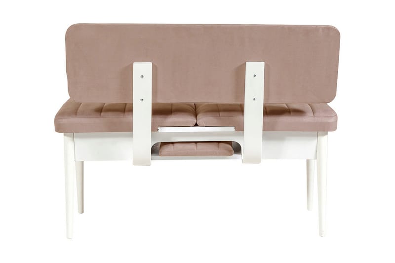 Ruokailuryhmä Vinadi Jatkettava 129 cm - Valkoinen/Harmaa - Huonekalut - Pöytä & ruokailuryhmä - Ruokailuryhmä