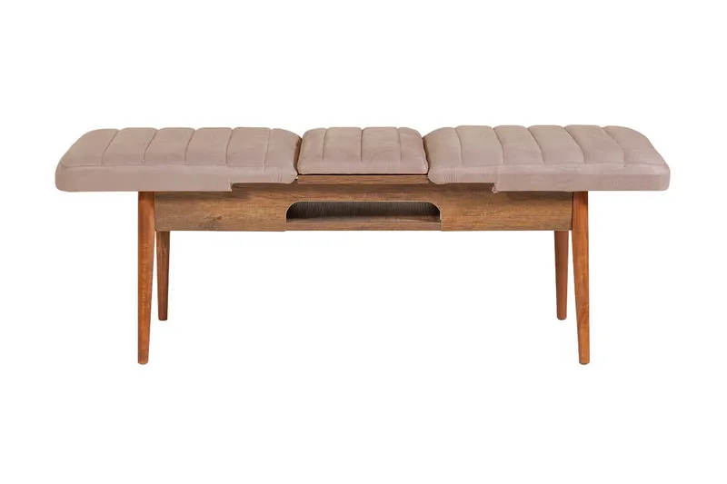 Ruokailuryhmä Vinadi Jatkettava 129 cm - Valkoinen/Harmaa - Huonekalut - Pöytä & ruokailuryhmä - Ruokailuryhmä