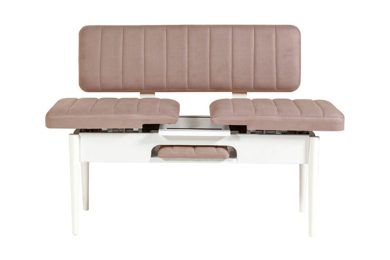 Ruokailuryhmä Vinadi Jatkettava 129 cm - Valkoinen/Harmaa - Huonekalut - Pöytä & ruokailuryhmä - Ruokailuryhmä