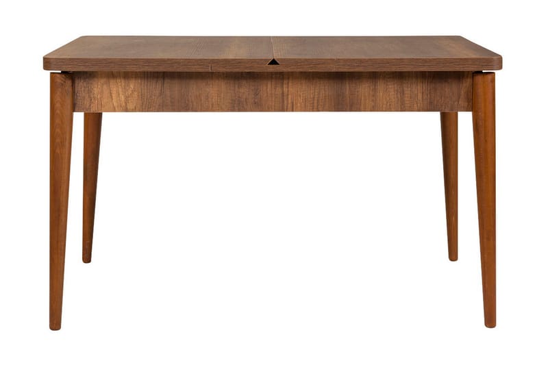 Ruokailuryhmä Vinadi Jatkettava 129 cm - Valkoinen/Tummanruskea - Huonekalut - Pöytä & ruokailuryhmä - Ruokailuryhmä