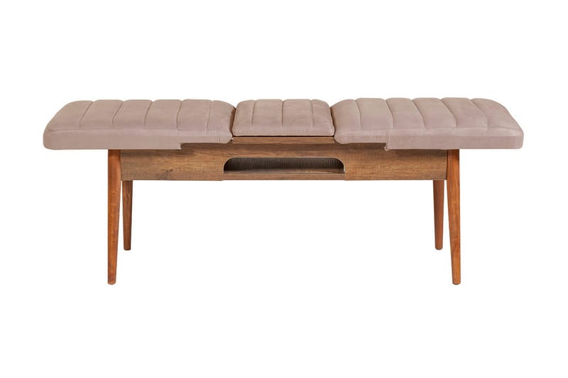 Ruokailuryhmä Vinadi Jatkettava 129 cm - Valkoinen/Tummanruskea - Huonekalut - Pöytä & ruokailuryhmä - Ruokailuryhmä