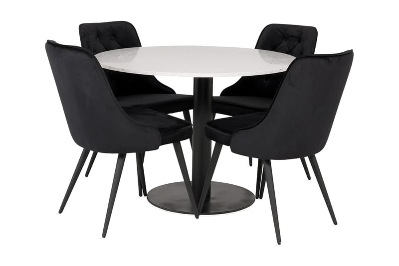 Ruokailuryhmä Wivece 4 Chantor Luxury Velvet tuolia, undefined
